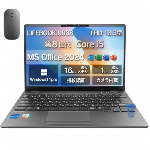�yMS office2024����&Windows11pro�z�m�[�g�p�\�R�� LIFEBOOK U938 ��8���� Core i5 �w��F�� 13.3�C���` FHD (1920*1080�j SD�J�[�h�X���b�g/HDMI/Type-C/WiFi/WEB�J������