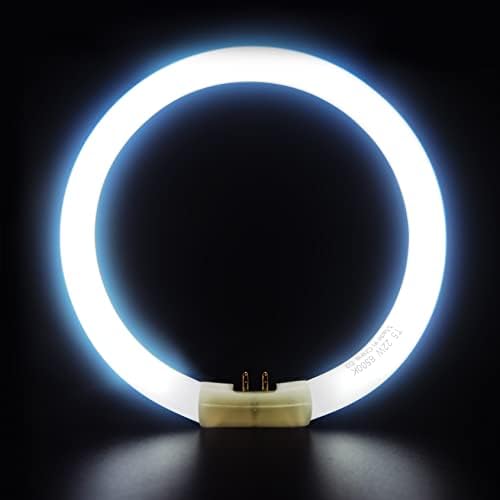 Konideke 7.25 Inch T5 22W Circular Fluorescent Light Bulb 6400K FC22 Round lamp Replacement for Zadro Floxite Rialto Makeup Magnifying Vanity Mirror