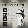 Copper Tech Skeleton Golf Gloves Men Right Handed Golfer or Left Handed Golfer (2nd Gen) | Copper Compression Joint Support with Tacky Grip | Flexible & Comfortable Fit with Premium Leather