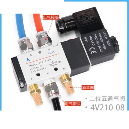 Électrovanne d'inversion 4V110-M5 robuste en alliage pour régulation précise