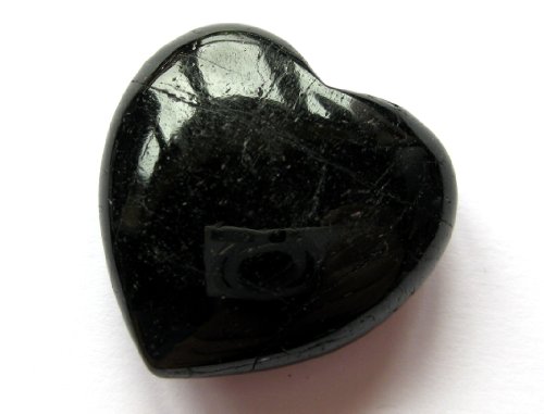 Preisvergleich Produktbild Herz Edelstein-Herz schwarzer Turmalin Schörl 3 cm