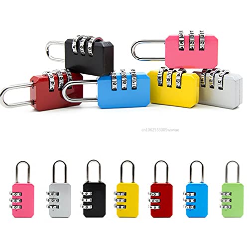 Serrure à code 3 chiffres argentée pour cadenas de valise et sac à dos - 6