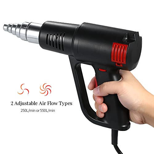 Dabey Pistola Elétrica de Ar Quente,2000 W Industrial de Aquecimento Rápido Pistola de Ar Quente de