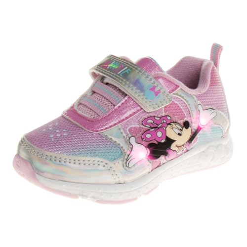 Image of Disney Girls Minnie Mouse Light Up Laceless Running Shoes (Toddler/Little Girl)