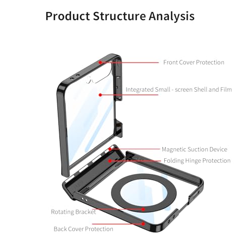 Coque Samsung Galaxy Z Flip 7 antichoc avec support magnétique violet