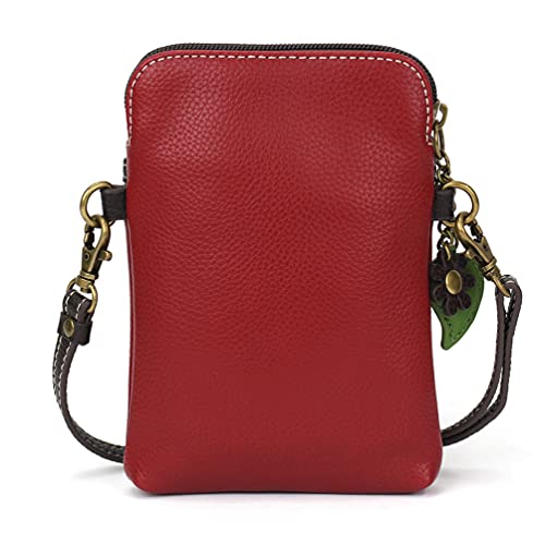 Image of CHALA Bird Collection Cell Phone Crossbody Purse-Women PU Leather /Canvas Multicolor Handbag with Adjustable Strap
