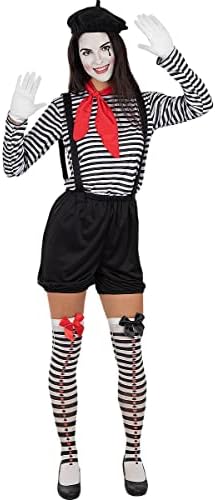Pantomime kostuum dames heren pierrot stijl clownkostuum met zwarte