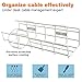 COYACOOL Under Desk Cable Tray - 2 Pack Cable Raceway for Wire Management. Metal Wire Organizer for Office, Studio and Home. Super Sturdy Cord Organizer for Desk - White Cable Management Under Desks