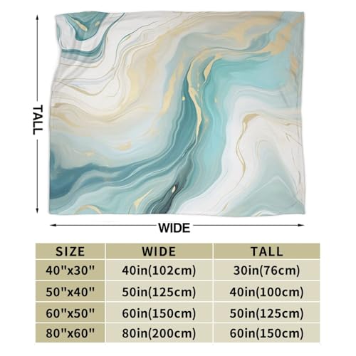Jeté de canapé bleu sarcelle et marbré 200 x 150 cm Mexpekil - 7
