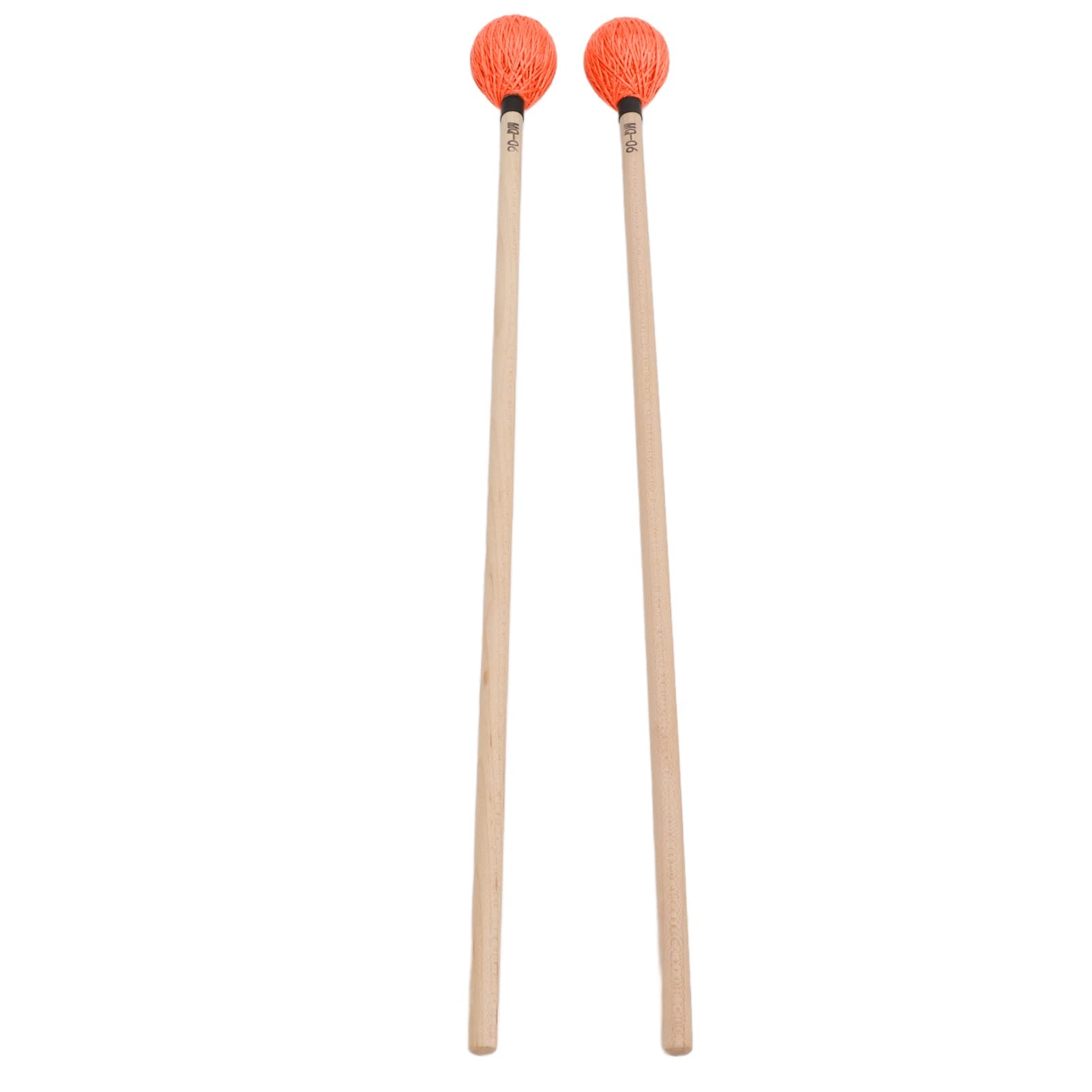 Maillets Marimba Mi-Dur Orange - Paire Maillets Percussion Professionnels Avec Tête Lisse Et Poignée Érable