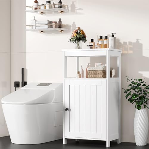 Bamboo Bathroom Storage Cabinet, Freestanding Cupboard With Door And Shelf, Towel Cabinet, Medicine Cabinet, Wine Cabinet - Bed Bath & Beyond - 41630652