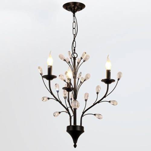 Lampe de salon rétro et lustre à bougie en cristal pour restaurant