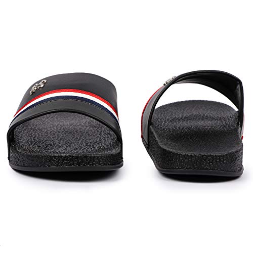Image of PERY-PAO Mens Stylish Sliders White, Red, Black, Grey, Sky Blue Boys Slippers