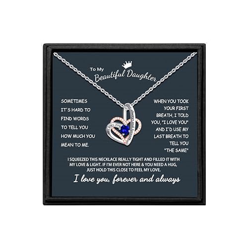 SheKind Gift for Daughter September Birthstone Necklaces for Daughter Birthday ...