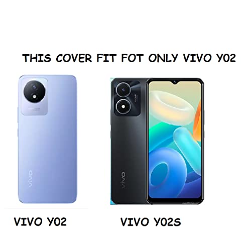 Image of COVERBLACK Rubber Silicone Back Cover for Vivo Y02 - Transparent