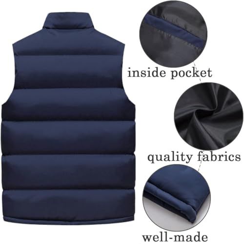 Men's Outerwear Vests Winter Warm Outdoor Padded Puffer Lightweight Vest3