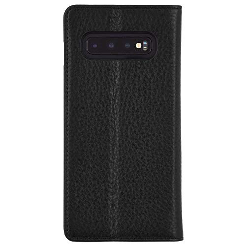 Case-Mate �X�}�z�P�[�X �蒠�^ (Galaxy S10+) ��� �J�o�[ IC �J�[�h ���[ [�ϏՌ����ʕی�]�{�v ���U�[ �E�H���b�g �t�H���I �u���b�N