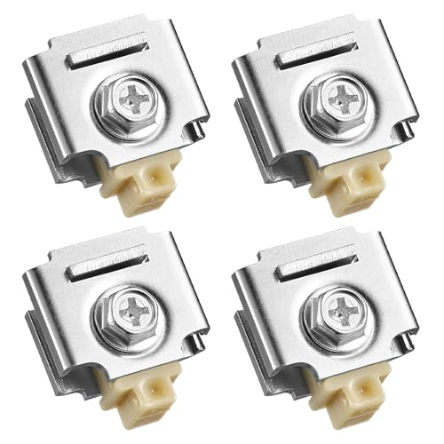 Otoolling 4 Pcs Sliding Door Stop Pocket Door Stopper Track Stop for Bi-Passing Doors