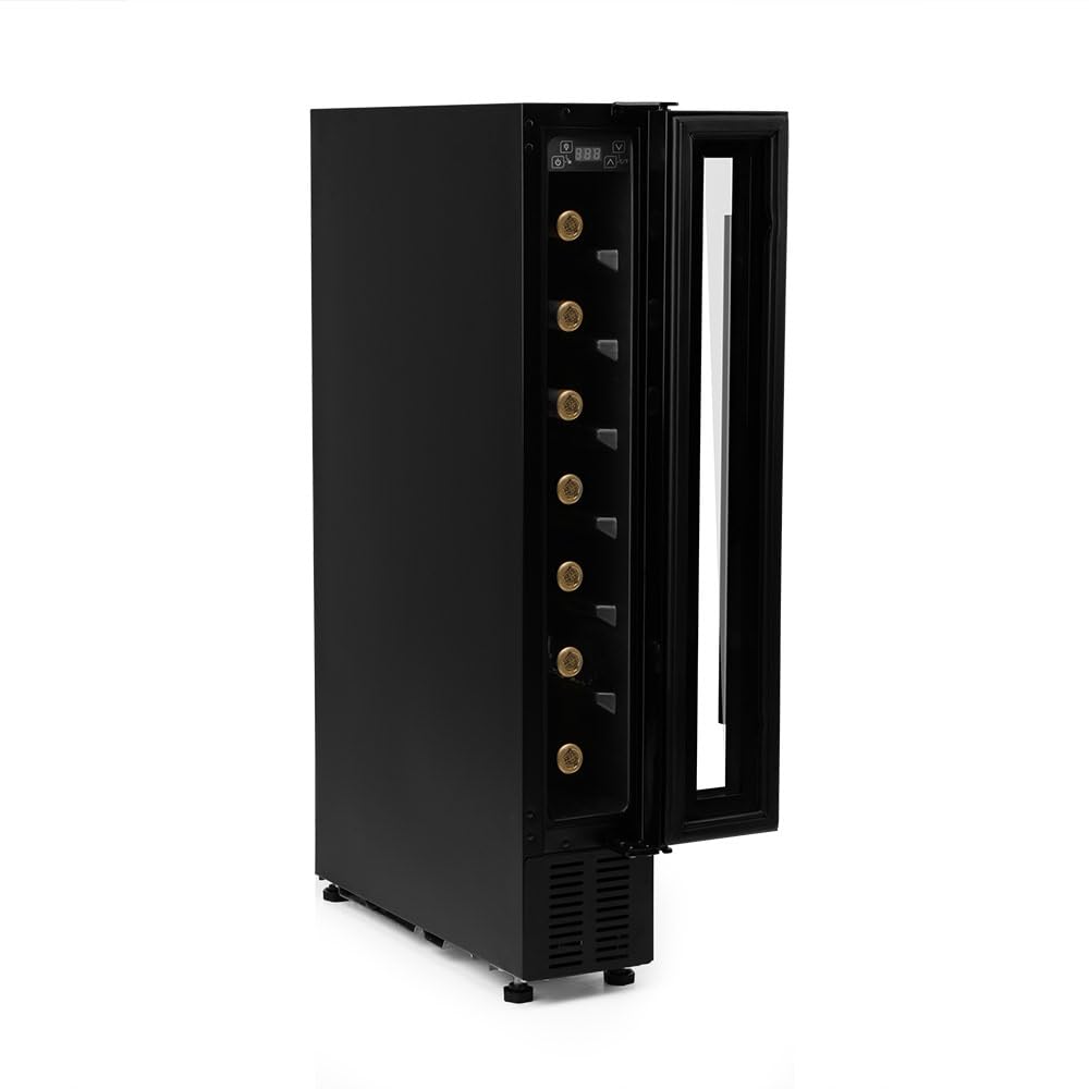 Orbegozo Vinoteca para vinos VCE 700, 7 botellas, 20 litros, refrigeración por compresor, negro, apta para encastrar.