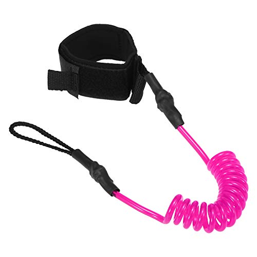 Anself 4 pés trela do tornozelo surf elástico enrolado stand up paddle board perna corda prancha de