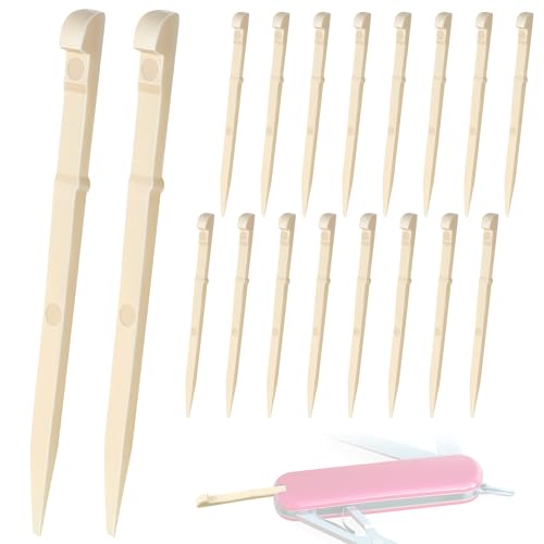 Saillong 18 Pack Toothpicks Compatible with Victorinox/Swiss Army Knives Smaller Than 3 1/2, 1.8 inch Knife Toothpick Replacement for Cleaning Teeth, Multifunctional Army Pocket Knife Accessories