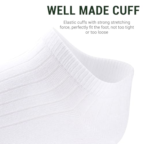 Mens Ankle Low Cut Cotton Socks, 7 Pairs Thin Athletic Short Casual Socks Size 10-132