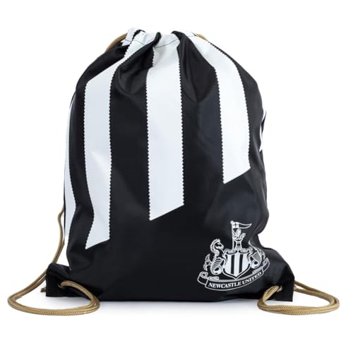 Sac à dos cordons Newcastle United Hy-Pro noir et blanc pour équipement de sport mixte