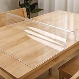 Comart - Copritavolo Trasparente GLASS - in PVC - Rettangolare 100x180 cm - Spessore 1.2 m...