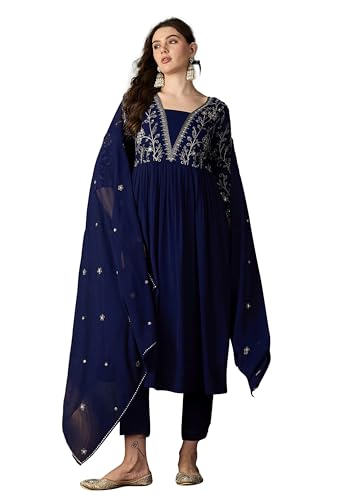 Image of SheWill Kurta Set for Women - Maroon Velvet Zari Sequence Cording Embroidered Kurta with Pant and Cutwork Organza Dupatta