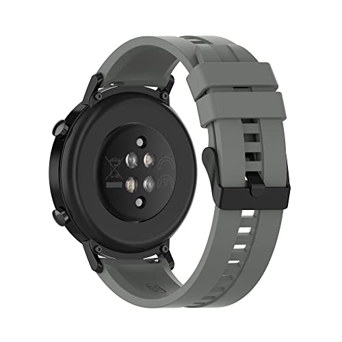Bracelet de montre sport universel silicone 22mm gris étanche