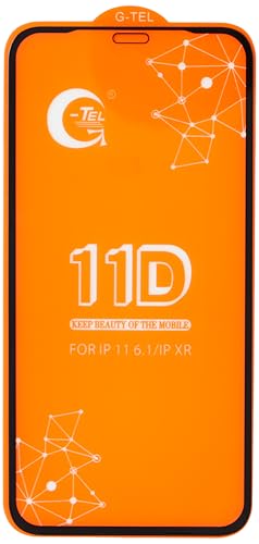 Image of Tempered Glass Screen Protector Compatible for iPhone XR, iPhone 11 with Edge-to-Edge Protector and Easy Installation Kit, Pack of 1, Black
