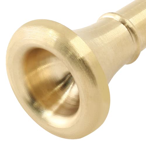 BokWin 1 Pcs French Horn Mouthpiece,2.68"Deep Cup Mouth Horn,Mini Brass Horn(Gold) - Thumbnail 3