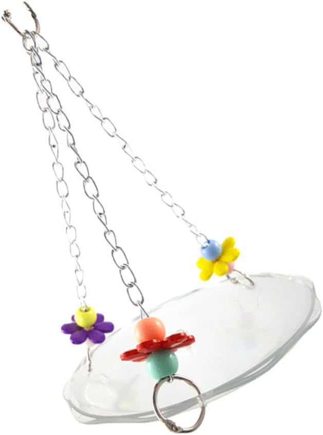 Outdoor Bird Feeder for Backyard Hanging Tray Acrylic Bird Supplies