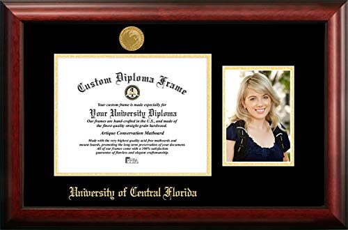 Campus Images University of Central Florida 11w x 8.5h Gold Embossed Diploma Frame with 5 x7 Portrait