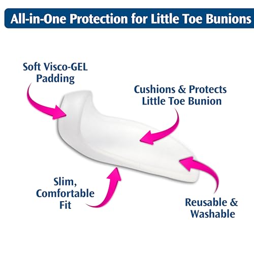Image of PediFix Visco-Gel Bunion Guard for Little Toe Protection | Soft Visco-GEL cushions tailor's bunions, reducing pressure and friction on the little-toe joint. Fits either foot.