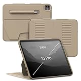 Zugu Case for iPad Pro 13 (M4) 2024, Slim Protective Cover with Apple Pencil Holder, Auto Wake/Sleep, Multiple Viewing Angles, iPad Pro 13 Inch Cover, Phone Protectors, Sand