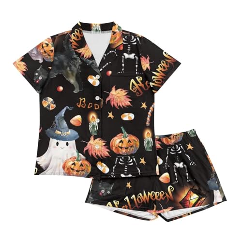 Image of Women's Short Sleeve Sleepwear Pajamas Nightwear with Pockets