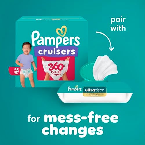 Pampers Diapers - Cruisers 360 - Size 5, 128 Count, Babyproof up to 100% Leakproof Pull-On Diaper — view 2