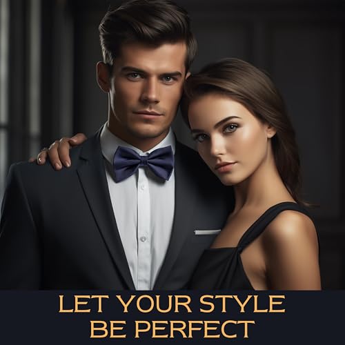 Image of Adam Young Men's Bow Ties Pre-Tied Style Formal Satin Classic Bowtie for Tuxedo Faux Silk
