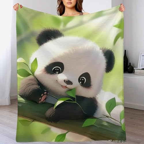 Couverture polaire panda douce pour soirées cocooning au salon - 2