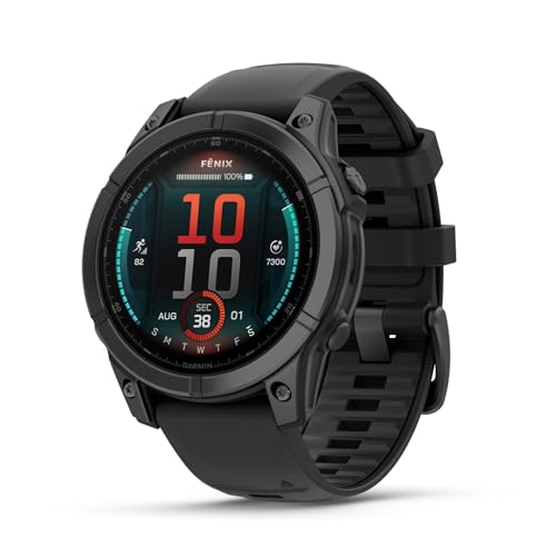 Garmin fēnix ​​E - 47mm - Reloj de Alto Rendimiento GPS Multideporte con Pantalla táctil AMOLED, Frecuencia cardíaca, Mapas y hasta 10 días de autonomía, Acero Gris