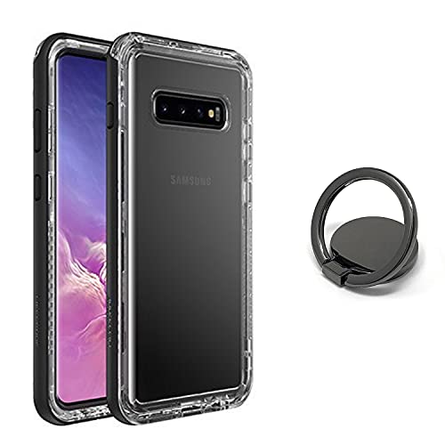 Lifeproof Next Series Case For Samsung Galaxy S10 Plus (Not S10) With Phone Ring Holder Kickstand With Degree Rotation - Bundle - Black Crystal #TOP17