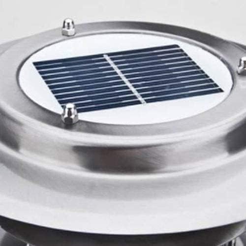 Generic Solar Stainless Steel Lamp Post Light Fixture Park Landscape Decoration Courtyard Lights Villa Garden Outdoor Light Lamp Gate Wall Lighting Patio Light LED Rotating Energy Saving L photo 2