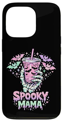 Spooky Mama �p�X�e�� �S�X �X�P���g�� �n���h �R�[�q�[ �}�} �n���E�B�� �X�}�z�P�[�X iPhone 13 Pro �p