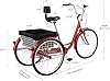 Erweater Adult Tricycle，26-Inch Adult Trikes, 3 Wheel Cruiser Bike with Large Basket & Adjustable Seat, Shopping Picnic Foldable Tricycles for Women, Men, Seniors (Red, 26 inch) #3