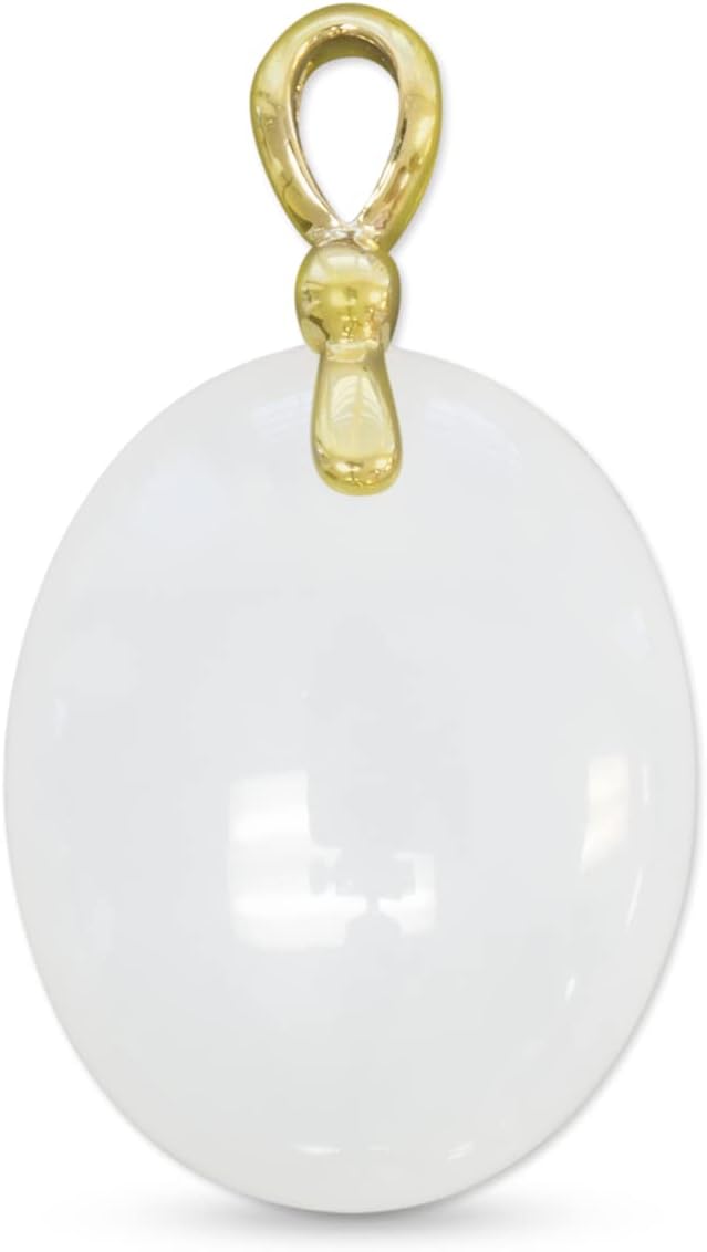 CHOW TAI FOOKOval Shape Heitian Jade Pendant with 18K Yellow Gold Claws Prong
