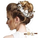 Braut Stirnband Haarschmuck,Haarschmuck Hochzeit blumen,Blumenhaarschmuck für Bräute,Blume Braut Hochzeit Haar Rebe Silber Perle Haarschmuck für Damen und Mädchen (Silber)- Bride Wedding Hair Vine