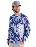 HUK Mens Pursuit Pattern Crew Long Sleeve Shirt,...