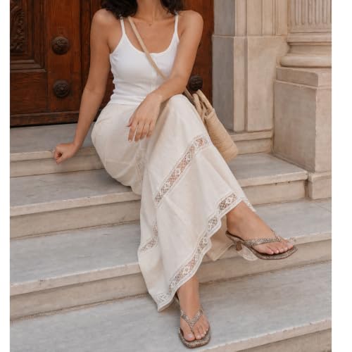 Image of Dsevht Kitten Heels for Women Jelly Square Open Toe Sandals Flip Flop Heel Summer Low Heeled Thong Sandals