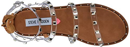 Steve Madden Girls Shoes Girls Travel Flat Sandal, Clear, 4 Big Kid #TOP4